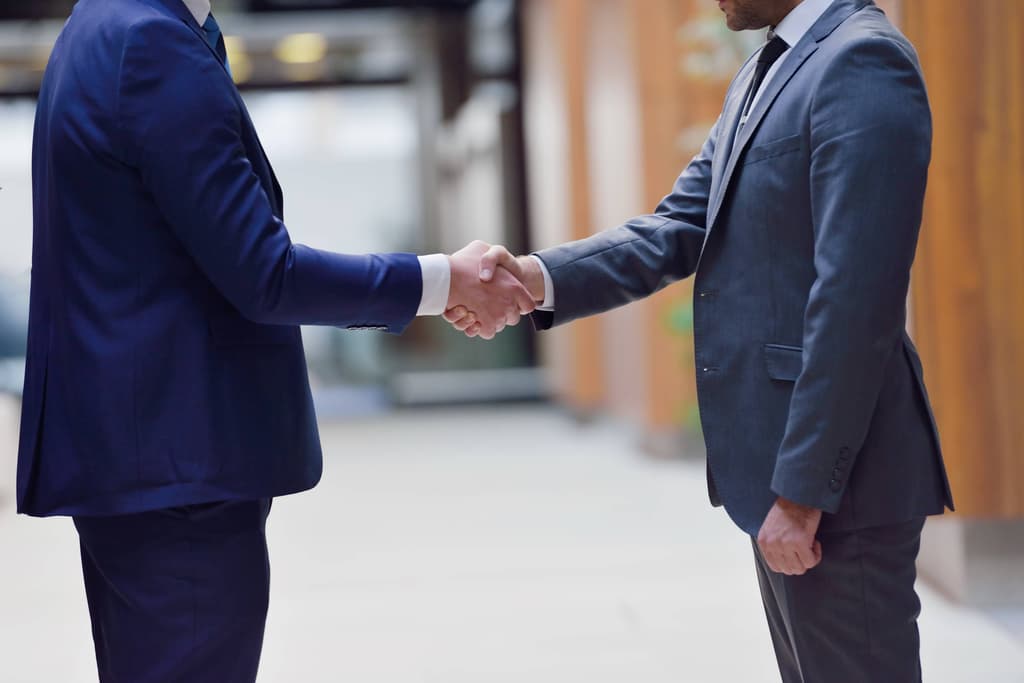 Business men handshake image